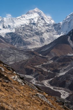 Makalu dağı zirvesi, dünyanın en yüksek beşinci zirvesi, Everest ana kampı yürüyüş rotası, Nepal, Asya
