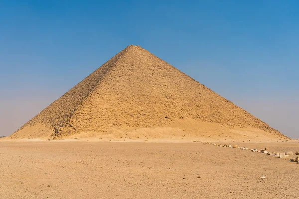 Rød Pyramide Største Pyramide Det Gamle Kongerige Ved Dahshur Necropolis - Stock-foto