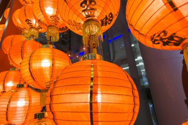 Kuala Lumpur, 20 Ocak 2017. Çince fener dekorasyon hipermarket Cny kutlama teşvik için.