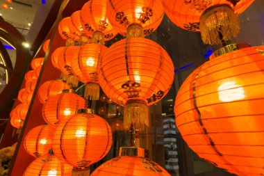 Kuala Lumpur, 20 Ocak 2017. Çince fener dekorasyon hipermarket Cny kutlama teşvik için.