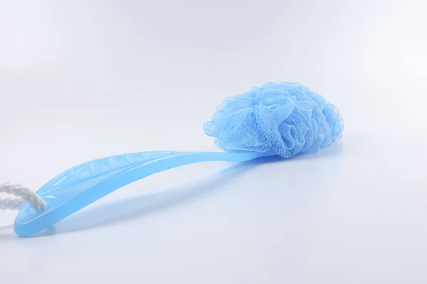 Blue body brush isolated on white. — Stock Photo, Image