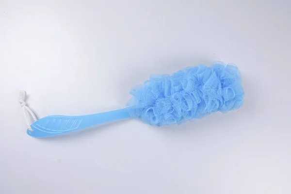 Blue body brush isolated on white. — Stock Photo, Image