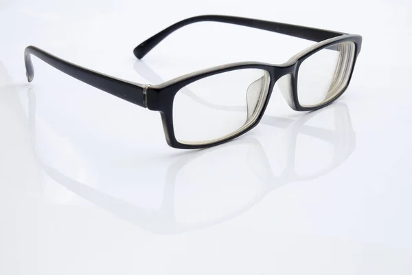 Black glasses isolated on white background — Stock Photo, Image