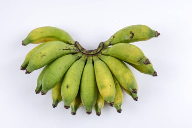 Genç beyaz arka plan üzerinde izole muz.