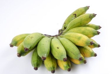 Genç beyaz arka plan üzerinde izole muz.