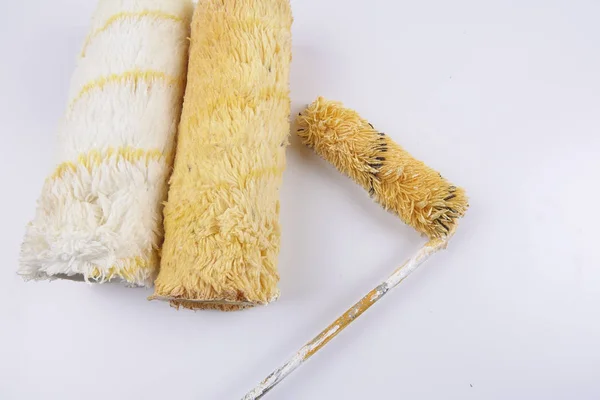 Used Paint Brushes Paint Roller — 스톡 사진