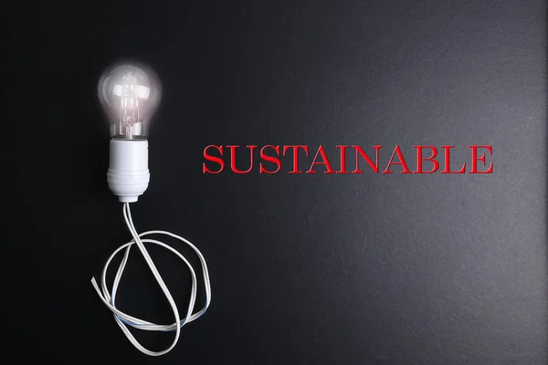 Lamp Zwart Toetsenbord Met Innovatie Strategische Conceptuele Woorden Laag Licht — Stockfoto
