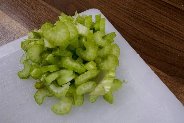 Resh Celery Wooden Background — Stock Photo, Image