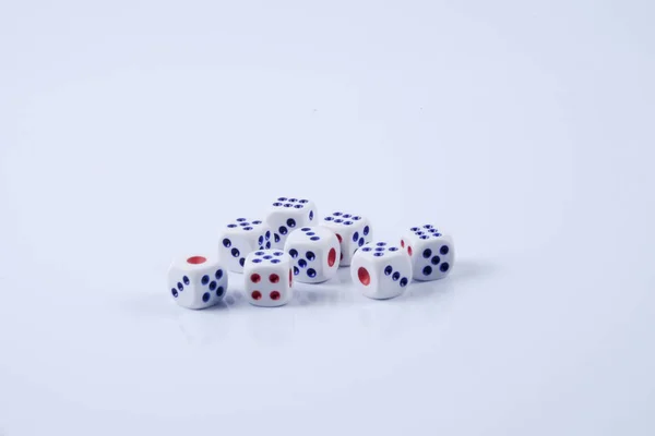 White Dices Isolated White Background — Stock Photo, Image