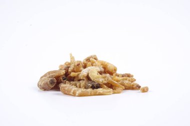 Derin kızarmış karides, karides, ziyan milanese karides beyaz arka plan üzerinde