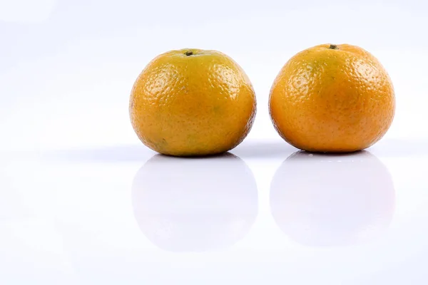 Mandarin Orange Citrus Fruit Isolated White Background — Stock Photo, Image