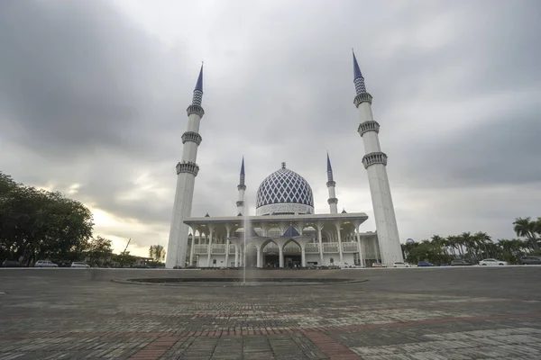 Mešita Sultan Abdul Aziz Salahuddin Shah Při Západu Slunce Malajsie — Stock fotografie