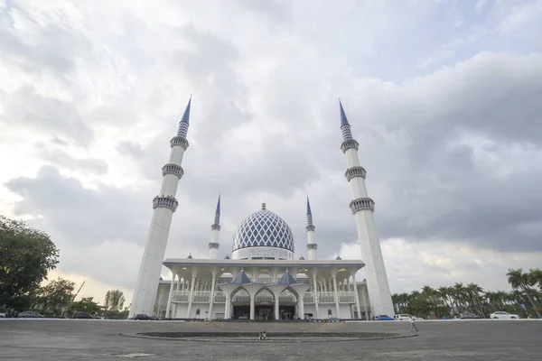 Mešita Sultan Abdul Aziz Salahuddin Shah Při Západu Slunce Malajsie — Stock fotografie