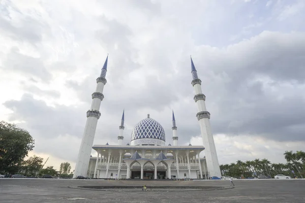 Moschea Sultan Salahuddin Abdul Aziz Shah Durante Tramonto Malesia Immagine — Foto Stock