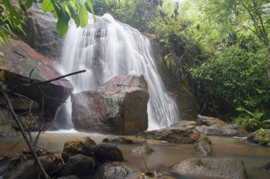 Derin jungle Şelalesi Malezya.