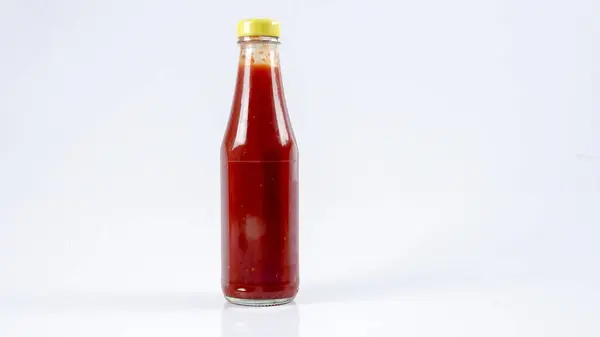 Bottle of Chili Sauce On White Background — Stock Photo, Image