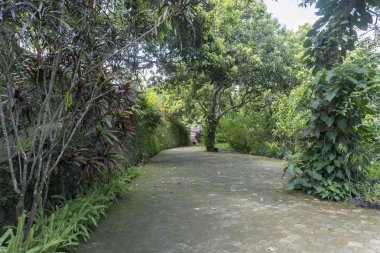 Bali, Endonezya, Nisan 2016 yaklaşık. geleneksel temple Lempuyang Agung üzerinde arka plan - Bali Adası sembolü bağlayın. Kültür ve mimari Asya insan, Endonezya dili ve Bali dili manzaralar