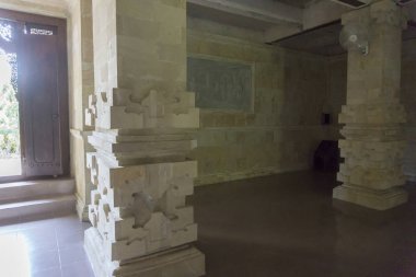 Bali, Endonezya, Nisan 2016 yaklaşık. geleneksel temple Lempuyang Agung üzerinde arka plan - Bali Adası sembolü bağlayın. Kültür ve mimari Asya insan, Endonezya dili ve Bali dili manzaralar