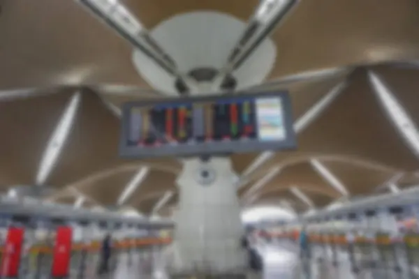 People at airport terminal blur background with bokeh light. — Stock Photo, Image