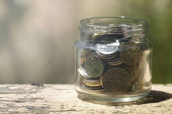 Besparingar mynt - investeringar och intresse koncept — Stockfoto