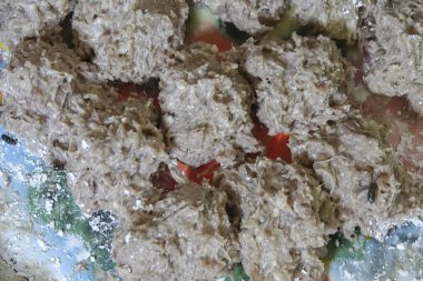 Geleneksel gelir, East Coast Malezya popüler geleneksel bir yemek yapma. Bulanık resim