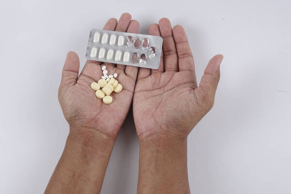 Man with dermatitis problem of rash ,Allergy rash