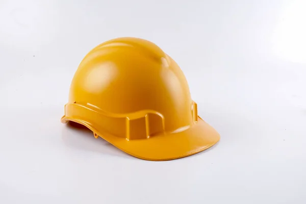 Yellow Hardhat Safety Helmet White Background — Stock Photo, Image