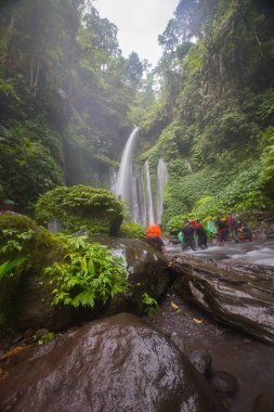 Hava Terjun Tiu Kelep Şelalesi, Senaru, Lombok, Endonezya, Güneydoğu Asya