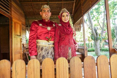 Geleneksel Cava düğün çift gelin ve damat Garden