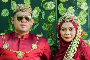 Geleneksel Cava düğün çift gelin ve damat Garden