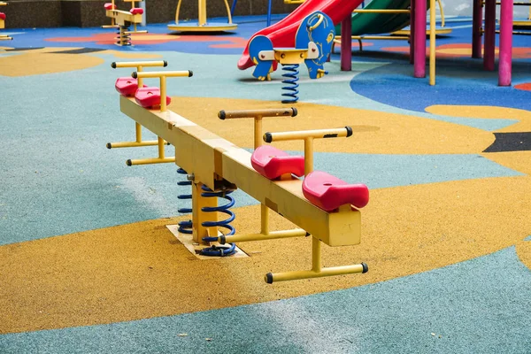 Kid playground with various equipment for kid's leisure. — Stock Photo, Image