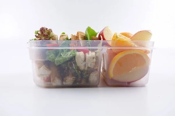 Lunchbox Zdrowe Kanapki Oraz Owoce Dla Dzieci Szkoły — Zdjęcie stockowe