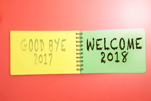 Willkommen 2018, Abschied 2017. — Stockfoto