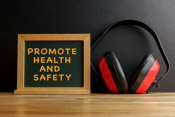 PROMOTE HEALTH AND SAFETY CONCEPT. Personal protective equipment