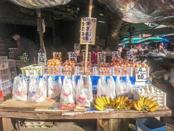 Sungai Kolok Thailand Februari 2018 Utsikt Över Gatumarknad Gränsen Mellan — Stockfoto