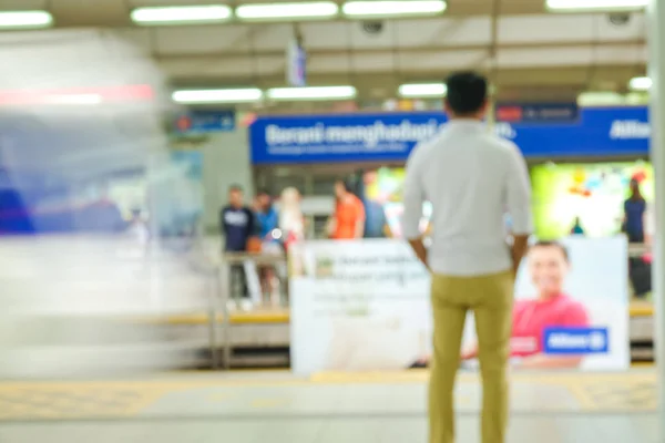 Kuala Lumpur Abril 2018 Blur Pessoas Estação Trem Sentral — Fotografia de Stock