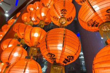 Kuala Lumpur, 20 Ocak 2017. Çince fener decocation hipermarket Cny kutlama teşvik için.