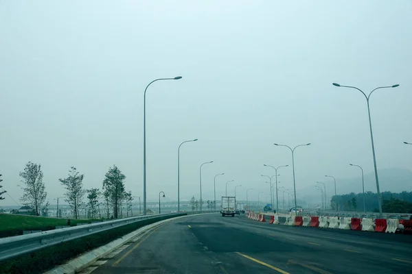 Görüş Mesafesi Düşük Kırsal Görüş Kuala Lumpur Malezya Tehlikeli Sis — Stok fotoğraf