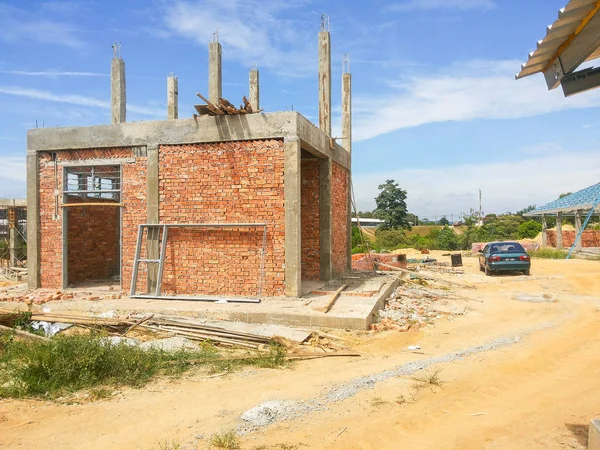View Unorganised Construction Site Housing Development — Stock Photo, Image
