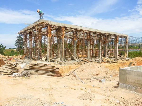 View Unorganised Construction Site Housing Development — Stock Photo, Image