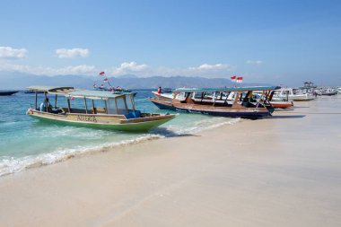 Muhteşem tropikal plajın manzarası. Doğa bileşimi ve canlı renkler.