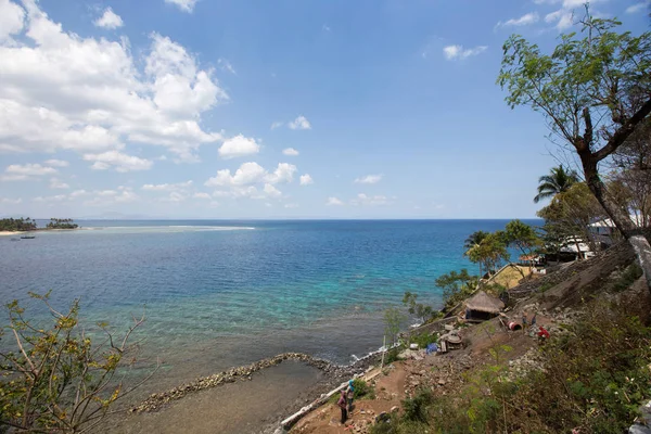 Malerischen Blick Auf Erstaunliche Tropische Strand Zusammensetzung Der Natur Und — Stockfoto