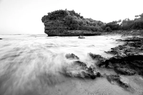 Scénický Pohled Úžasnou Tropickou Pláž Složení Přírody Zářivé Barvy — Stock fotografie