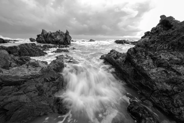 Scénický Pohled Úžasnou Tropickou Pláž Složení Přírody Zářivé Barvy — Stock fotografie