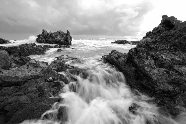 Vista Panorâmica Incrível Praia Tropical Composição Natureza Cores Vibrantes — Fotografia de Stock