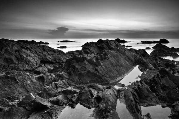 Scénický Pohled Úžasnou Tropickou Pláž Složení Přírody Zářivé Barvy — Stock fotografie