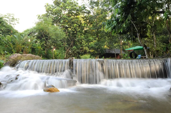 Cachoeira Riacho Uma Floresta Tropical Profunda — Fotografia de Stock