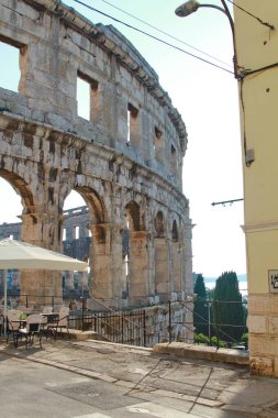 Pula antik Roma amfitiyatrosunun manzarası