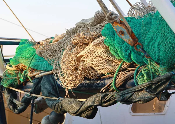 Redes Pesca Diferentes Colores Puerto Pula — Foto de Stock