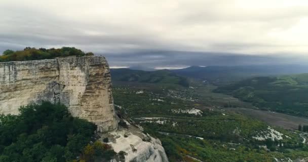 Αεροφωτογραφία Οροπέδιο Του Μπουρούντι Κοντά Στο Bakhchisaray Κριμαία — Αρχείο Βίντεο